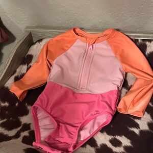 Cat & Jack color block swim suit 12 month